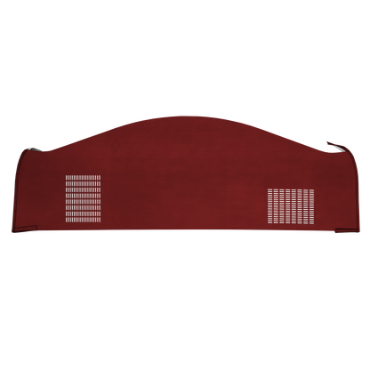 67-68 DODGE/PLYMOUTH B-BODY HARDTOP (NOT CHARGER) PACKAGE TRAY WITH OPPOSITE DIRECTION SPEAKER CUT-OUTS - RED