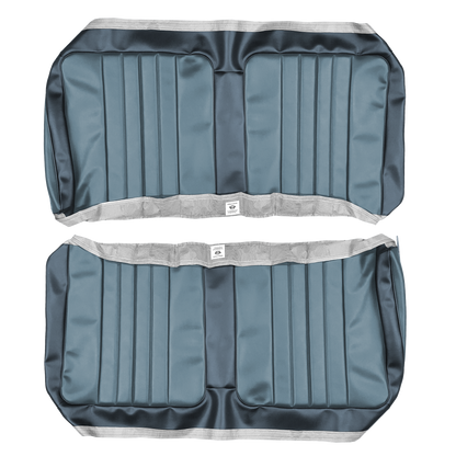 65 SKYLARK/GS COUPE REAR UPHOLSTERY - LIGHT BLUE/DARK BLUE
