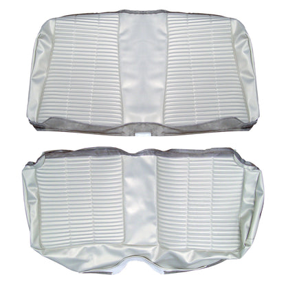 66 CORONET 500 HARDTOP REAR UPHOLSTERY - PEARL WHITE