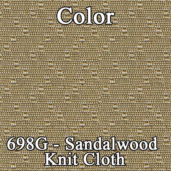 70 MONTE CARLO HARDTOP REAR CLOTH UPHOLSTERY - SRM SANDALWOOD CLOTH/SANDALWOOD