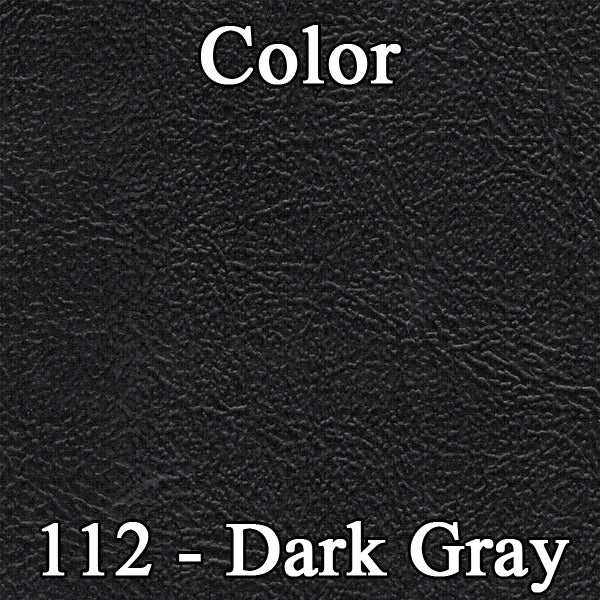 68 CHRYSLER 300/NEWPORT HARDTOP REAR UPHOLSTERY - SRM ANTIQUE DARK GRAY/BLACK