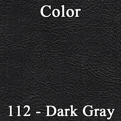68 CHRYSLER 300/NEWPORT HARDTOP REAR UPHOLSTERY - SRM ANTIQUE DARK GRAY/BLACK