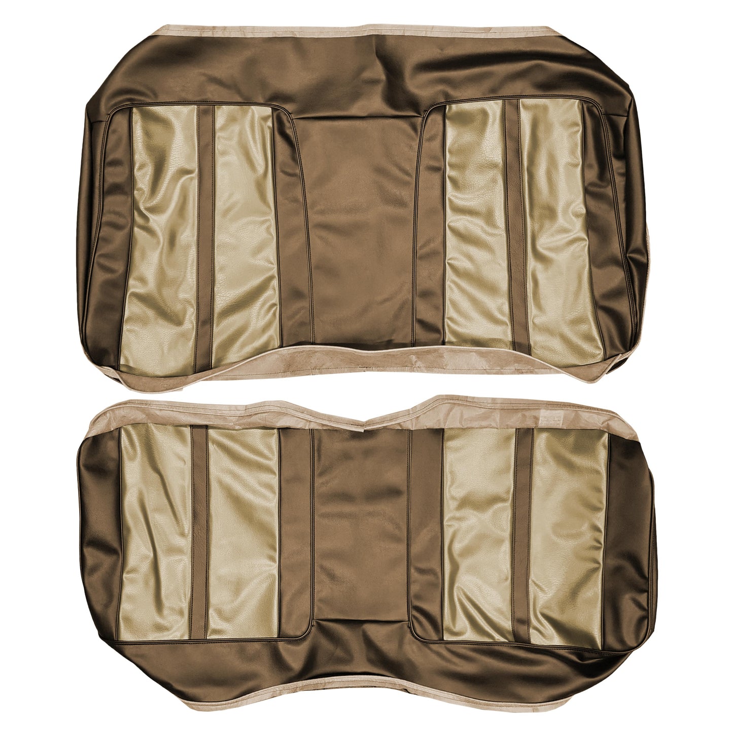 71 CHARGER/SATELLITE/ROADRUNNER "STANDARD" REAR UPHOLSTERY - TAN/BROWN