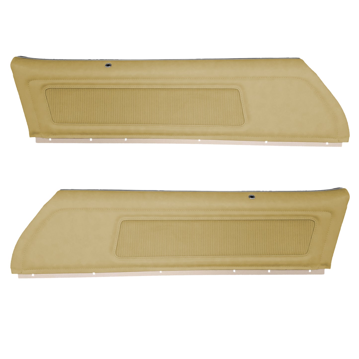 74 FIREBIRD/TRANS AM "DELUXE CLOTH" UPPER DOOR PANELS (PRE-ASSEMBLED) - SRM SADDLE PRADO CLOTH/SADDLE