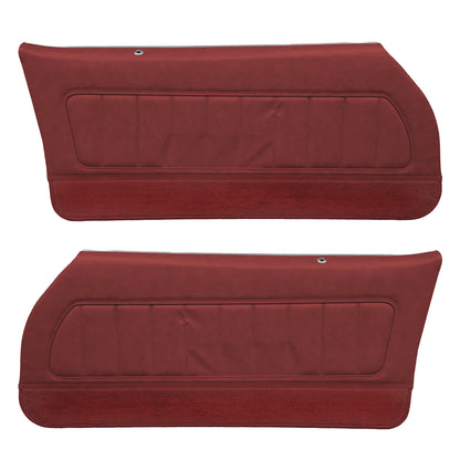 78-79 CAMARO "DELUXE" DOOR PANELS  (PRE-ASSEMBLED) - CARMINE