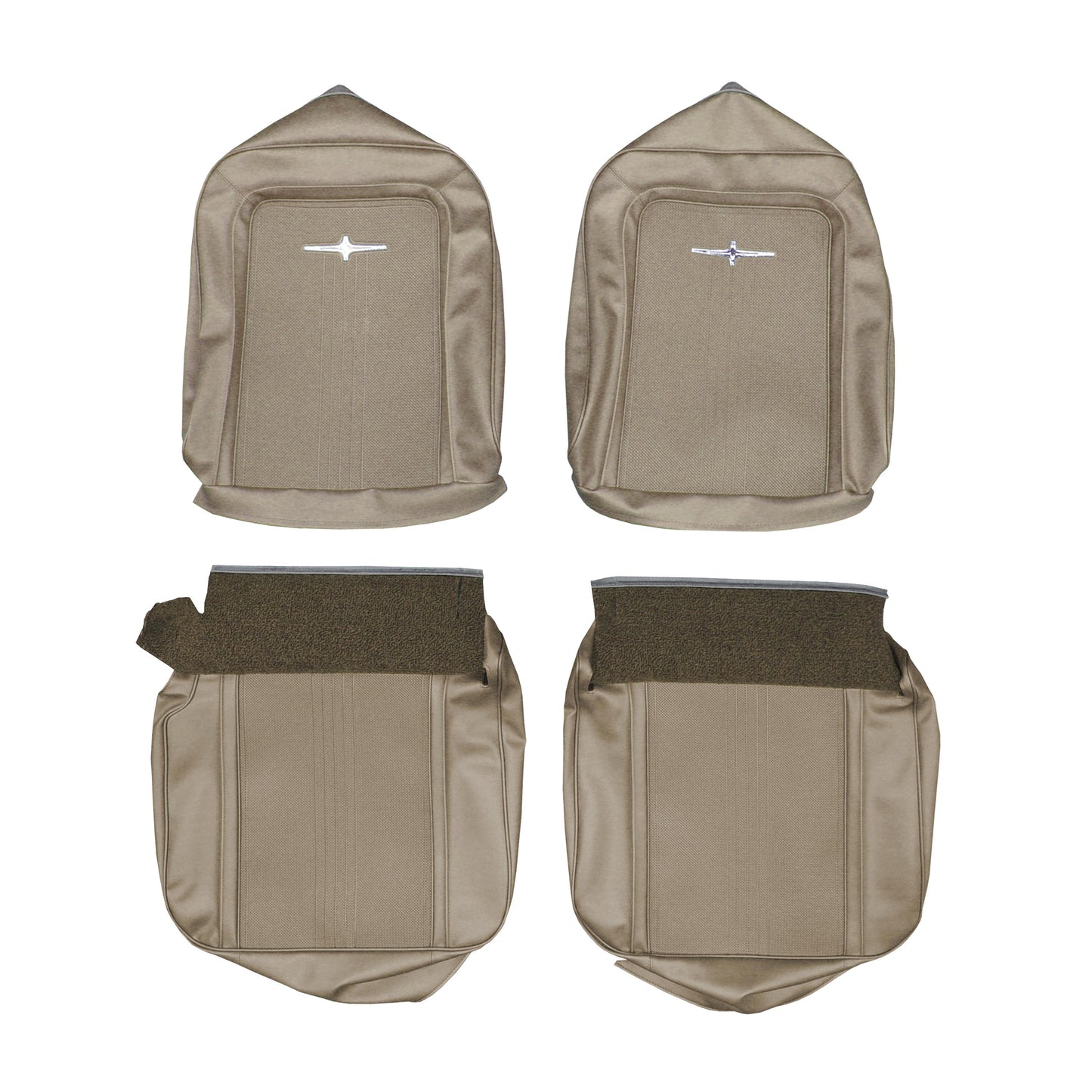 64 CHRYSLER 300/300K BUCKET SEAT UPHOLSTERY - FAWN TAN