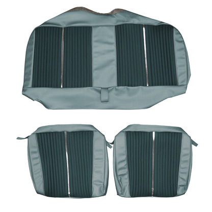 64 FURY CONVERTIBLE REAR UPHOLSTERY - DARK TURQUOISE/LIGHT TURQUOISE