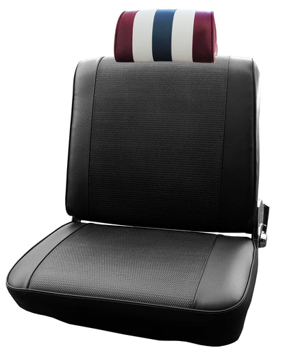 69 RAMBLER ROGUE BUCKET SEAT UPHOLSTERY - DARK RED