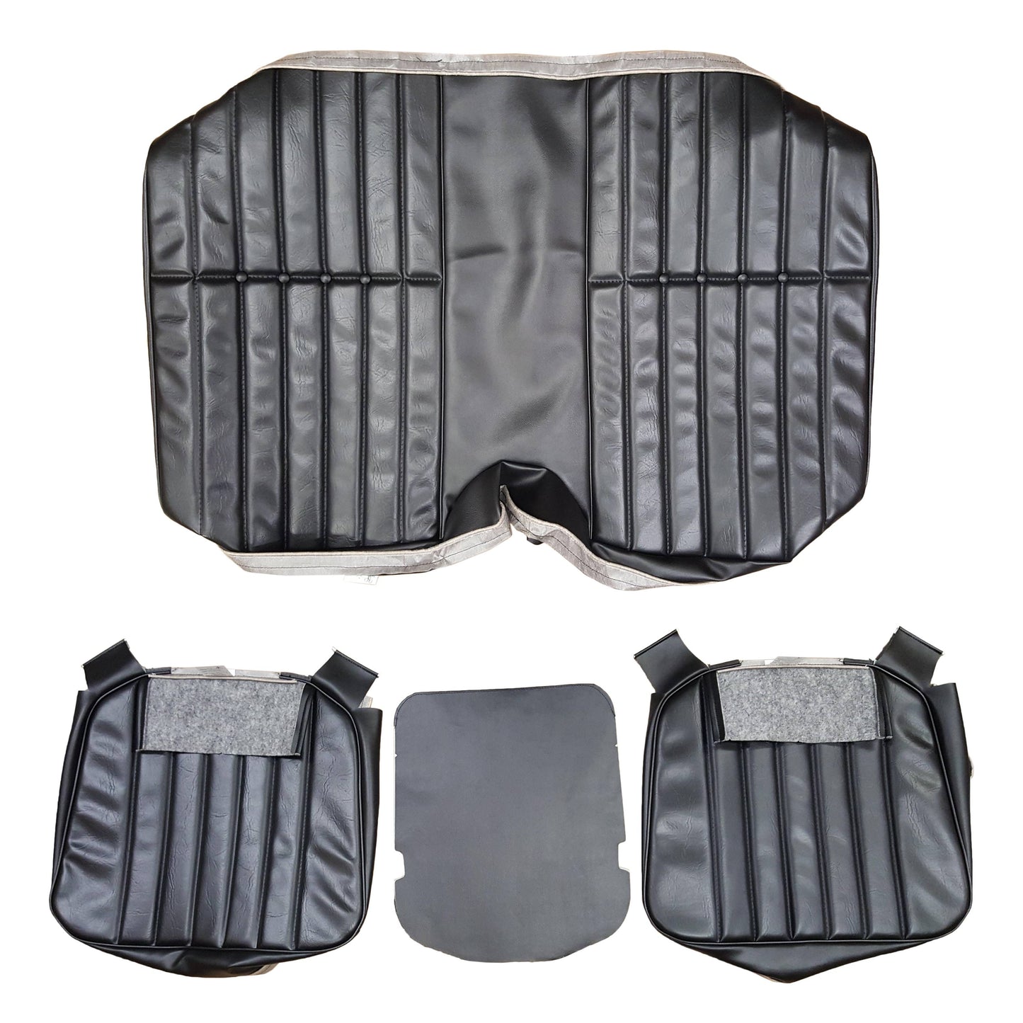 73-75 CAMARO "STANDARD" HTP REAR UPHOLSTERY - BLACK