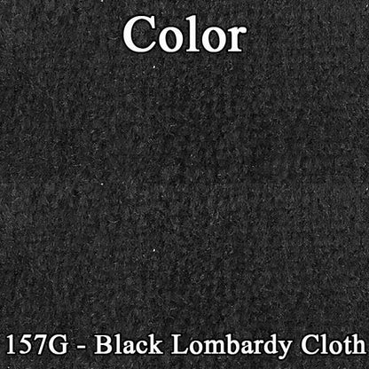 77 FIREBIRD/TRANS AM "DELUXE CLOTH" UPPER DOOR PANELS (PRE-ASSEMBLED) - LSRM BLACK LOMBARDY CLOTH/BLACK