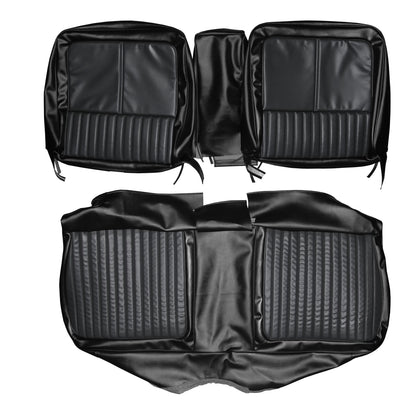 68 CHRYSLER 300/NEWPORT SPLIIT BENCH UPHOLSTERY - DARK GRAY/BLACK