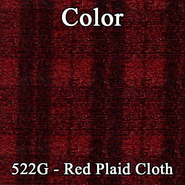 75 CAMARO "DELUXE CLOTH" DOOR PANELS (PRE-ASSEMBLED) - SRM RED RIBBED CLOTH/RED