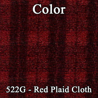 75 CAMARO "DELUXE CLOTH" DOOR PANELS (PRE-ASSEMBLED) - SRM RED RIBBED CLOTH/RED