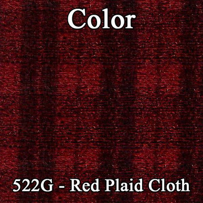 75 CAMARO FRONT DOOR PANELS "DELUXE" - SRM RED CLOTH/RED