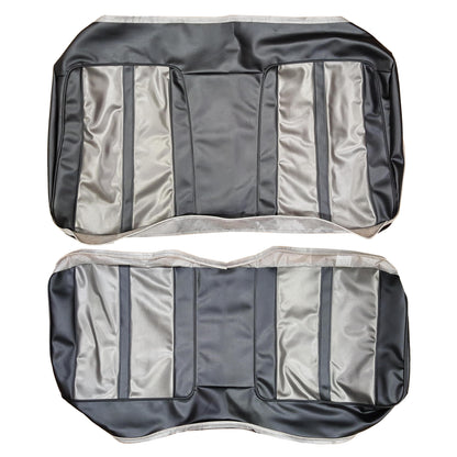 71 CHARGER/SATELLITE/ROADRUNNER "STANDARD" REAR UPHOLSTERY - CHARCOAL/BLACK
