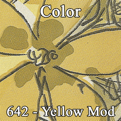 69 BARRACUDA "MOD TOP" HARDTOP REAR UPHOLSTERY - SRM YELLOW MOD/GREEN