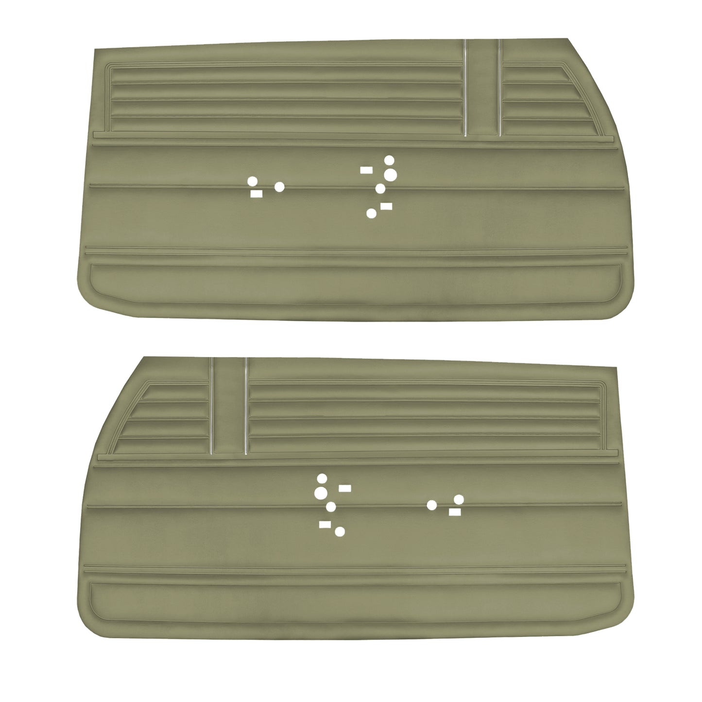 68 CHEVELLE/MALIBU FRONT DOOR PANELS (UNASSEMBLED) - WILLOW GOLD