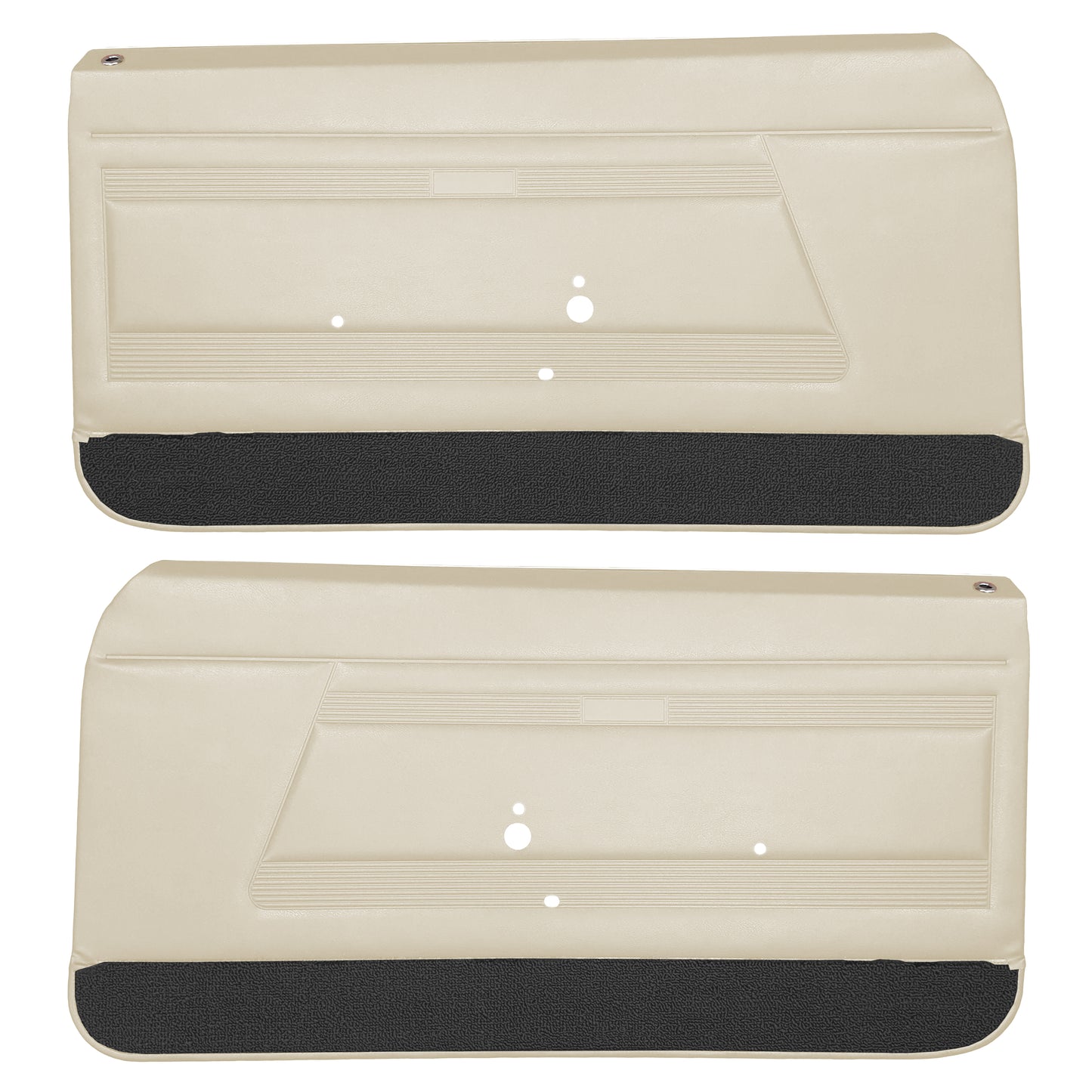 68 FIREBIRD "STANDARD" FRONT DOOR PANELS (PRE-ASSEMBLED) - PARCHMENT