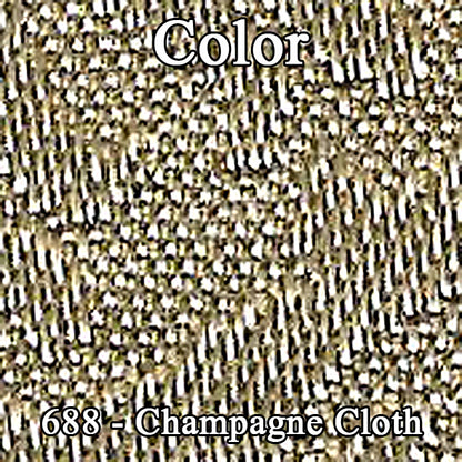 69 CHRYSLER 300 HARDTOP REAR CLOTH UPHOLSTERY - SRM TAN CLOTH/BEIGE