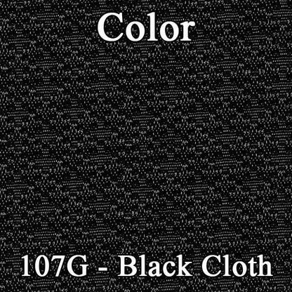 71 MALIBU SPLIT BENCH CLOTH UPHOLSTERY - SRM BLACK CLOTH/BLACK