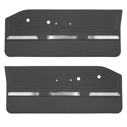 64 BARRACUDA FRONT DOOR PANELS - BLACK