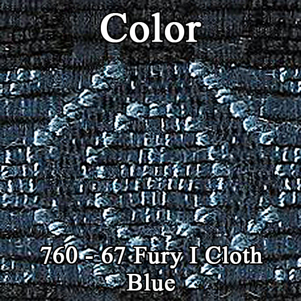 67 FURY I SPLIT BENCH CLOTH UPHOLSTERY - SRM BLUE CLOTH/LIGHT BLUE
