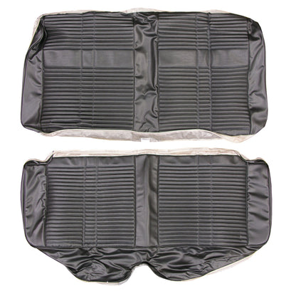 68 SATELLITE/ROADRUNNER "DECOR" HARDTOP REAR UPHOLSTERY - BLACK