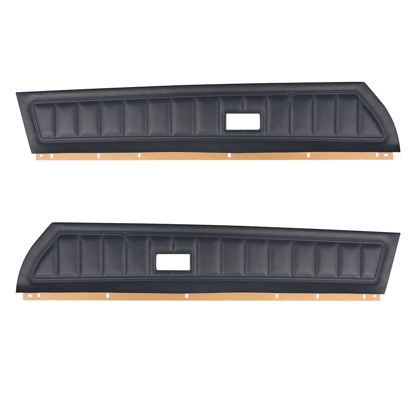 The Parts Place Upper Door Panel Plastic Trim – 1970-1973 Camaro / Firebird Trans Am – Black – Pair