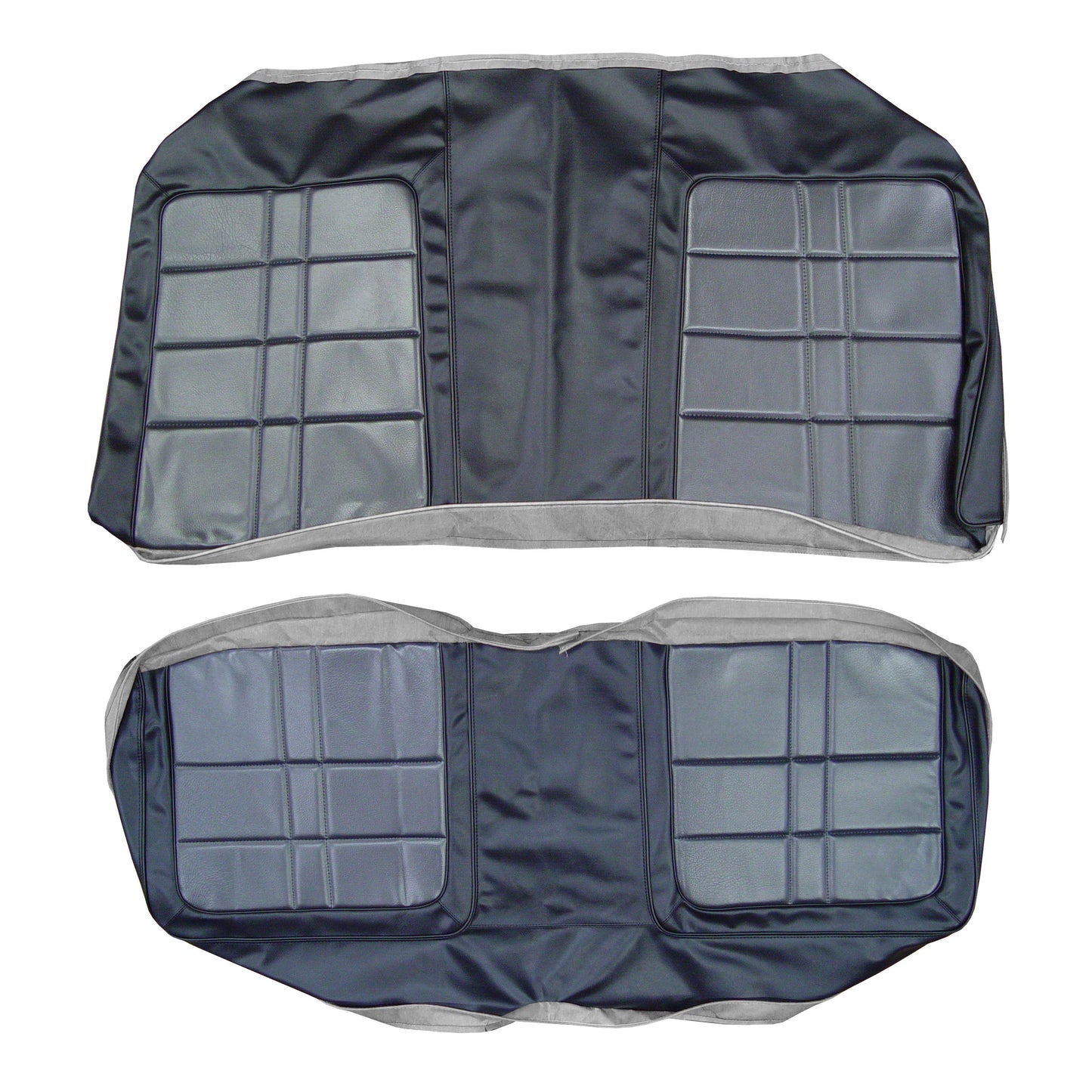 71 DEMON/DUSTER REAR UPHOLSTERY - CHARCOAL/BLACK