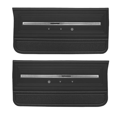 66 CHEVELLE/MALIBU FRONT DOOR PANELS - BLACK