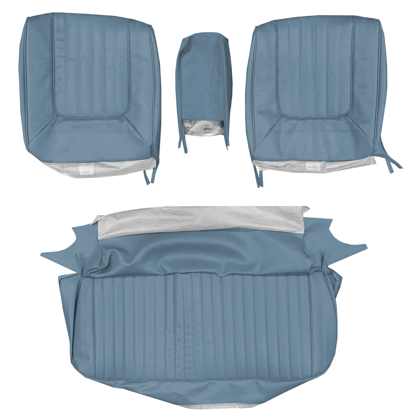 69 SKYLARK/CUSTOM SPLIT SEAT BENCH UPHOLSTERY - BLUE