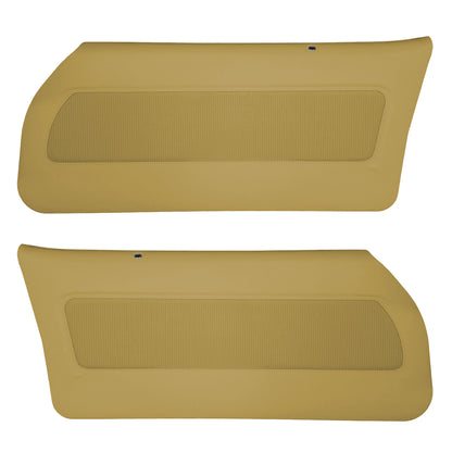 76 CAMARO "DELUXE" DOOR PANELS (PRE-ASSEMBLED) -  SRM BUCKSKIN KNIT/BUCKSKIN