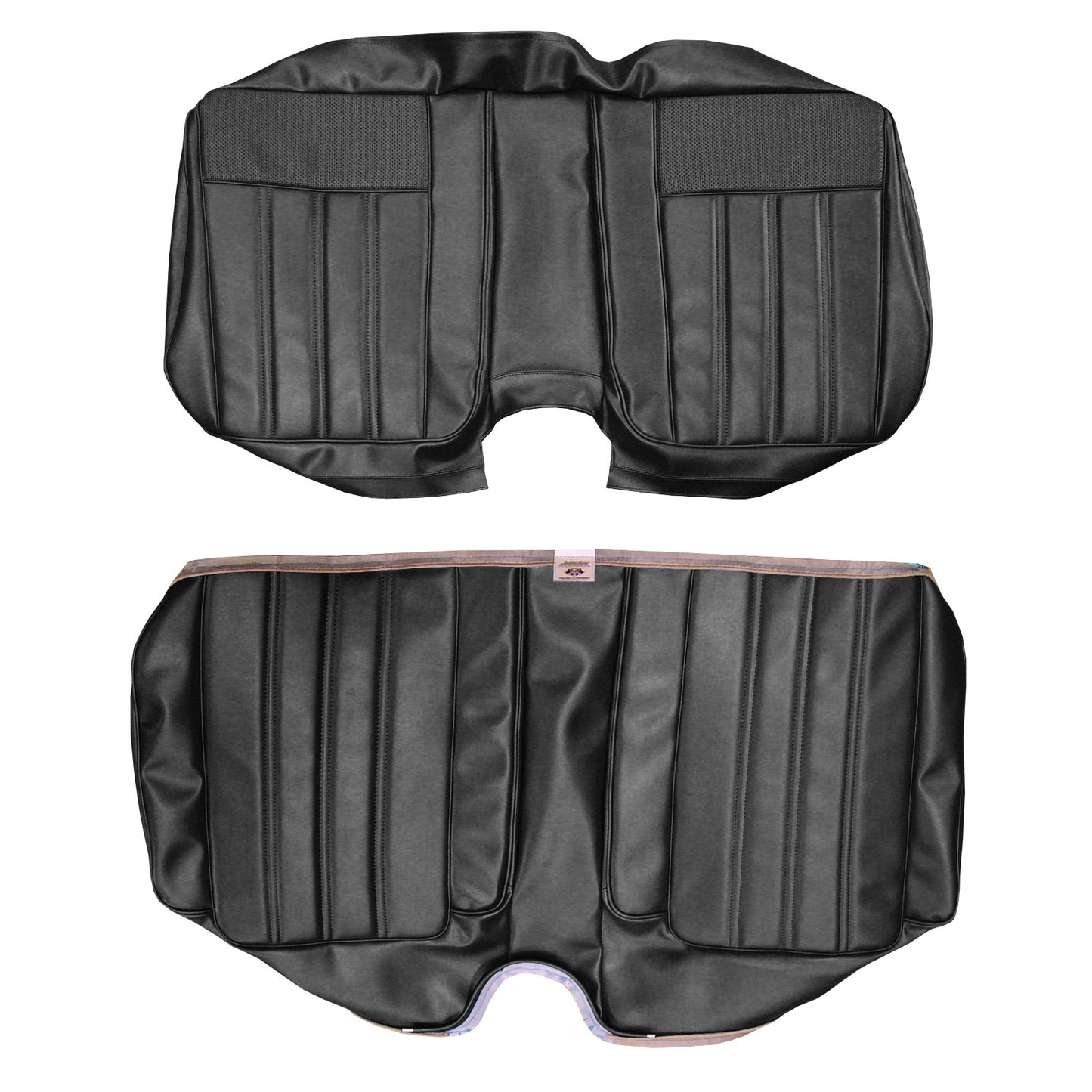 68 BARRACUDA "DELUXE" FASTBACK REAR UPHOLSTERY - BLACK
