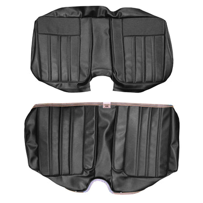 68 BARRACUDA "DELUXE" FASTBACK REAR UPHOLSTERY - BLACK