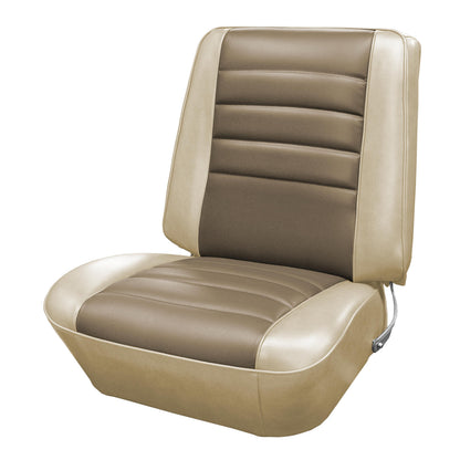 65 CHEVELLE/MALIBU/EL CAMINO BUCKET UPHOLSTERY - GOLD/FAWN
