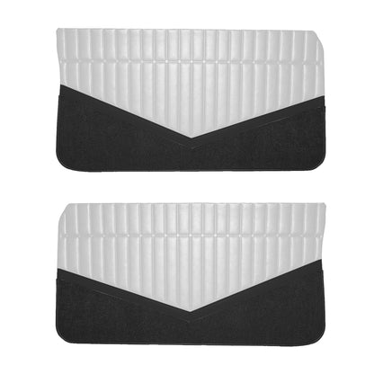 64 SKYLARK FRONT DOOR PANELS - FROST WHITE W/ BLACK ACCENT
