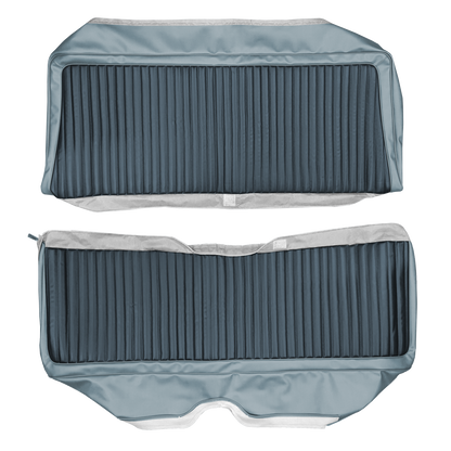 65 POLARA 500 HARDTOP REAR UPHOLSTERY - DARK BLUE/LIGHT BLUE