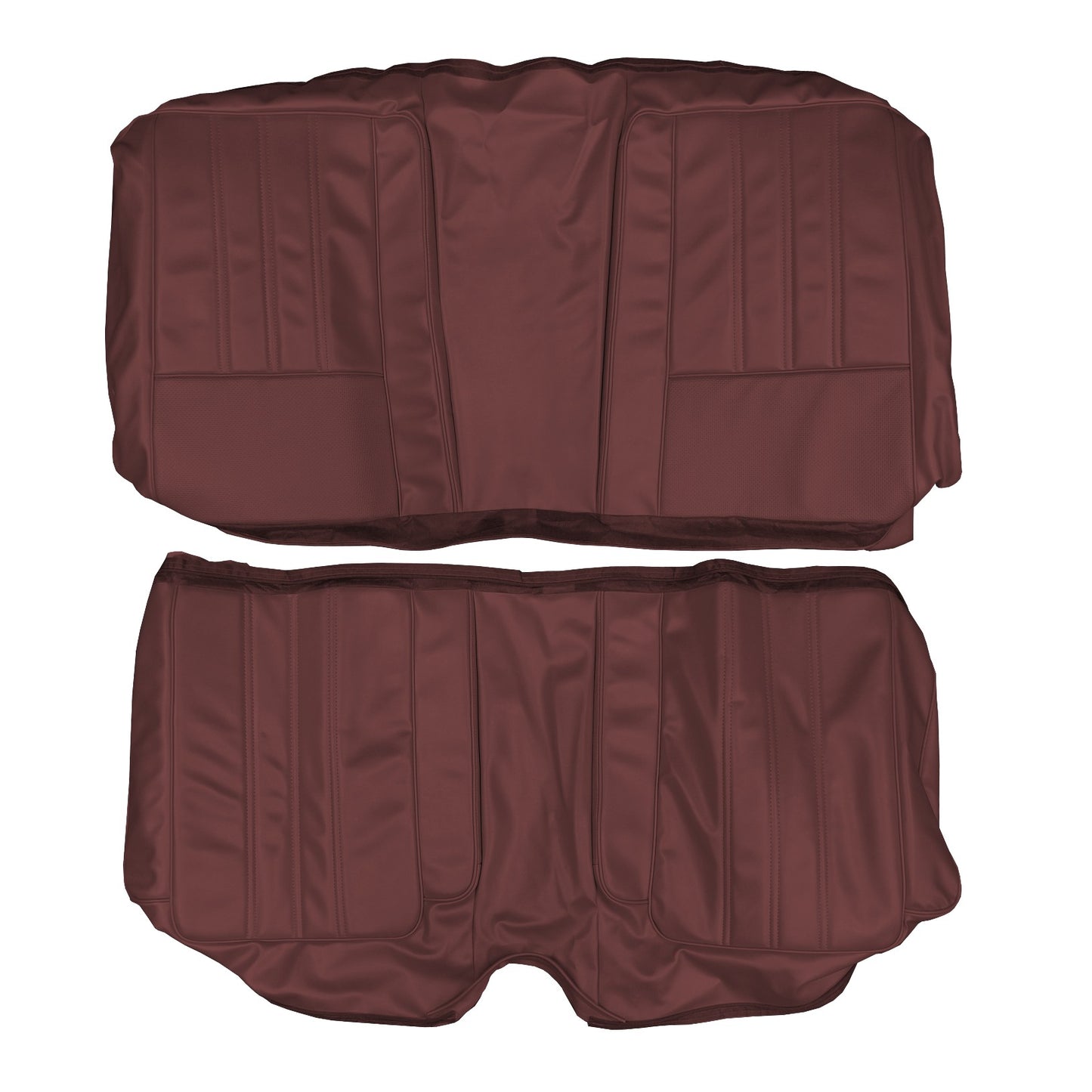 68 BARRACUDA "DELUXE" HARDTOP REAR UPHOLSTERY - MAROON