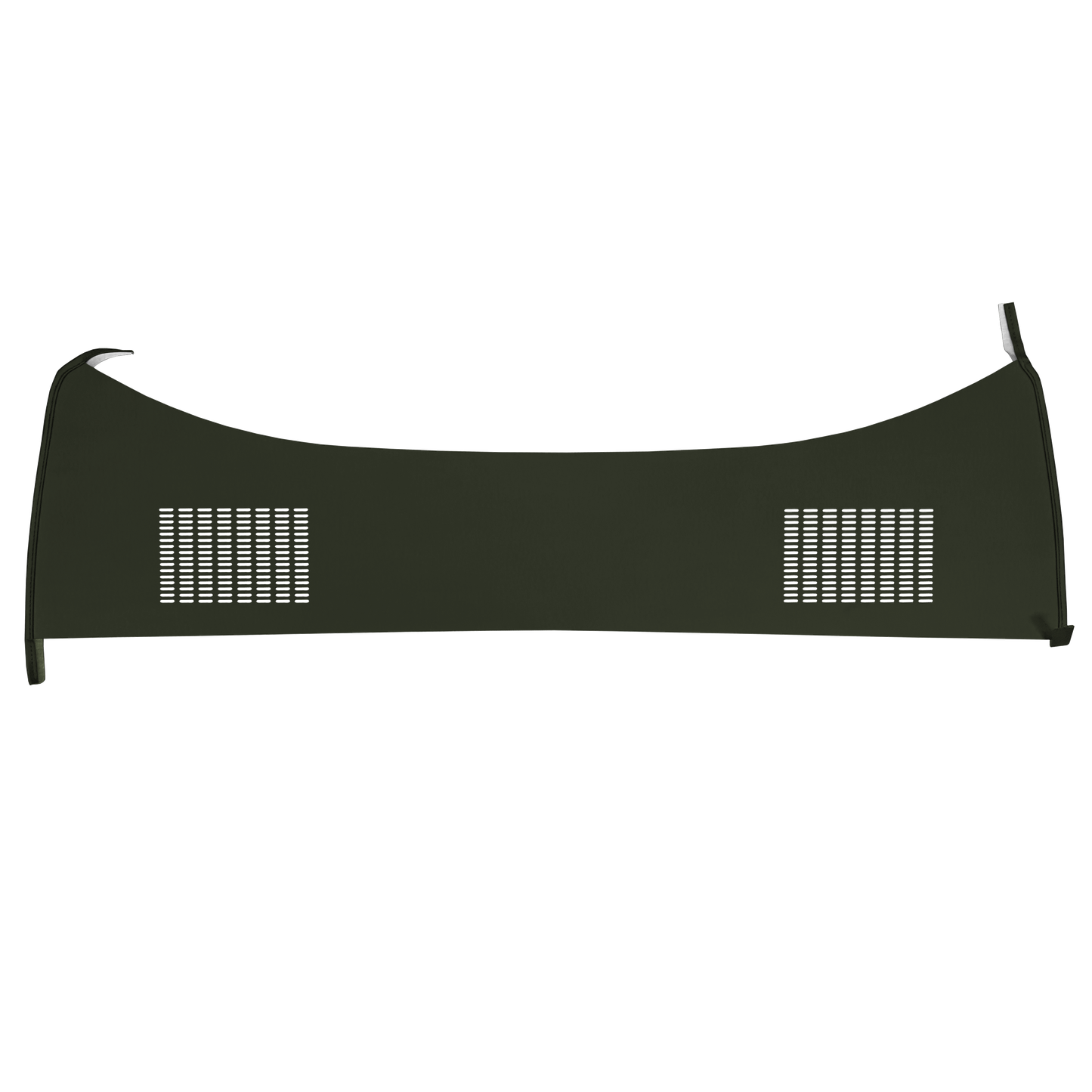 72-73 DART HARDTOP PACKAGE TRAY WITH SPEAKER CUT-OUTS - GREEN