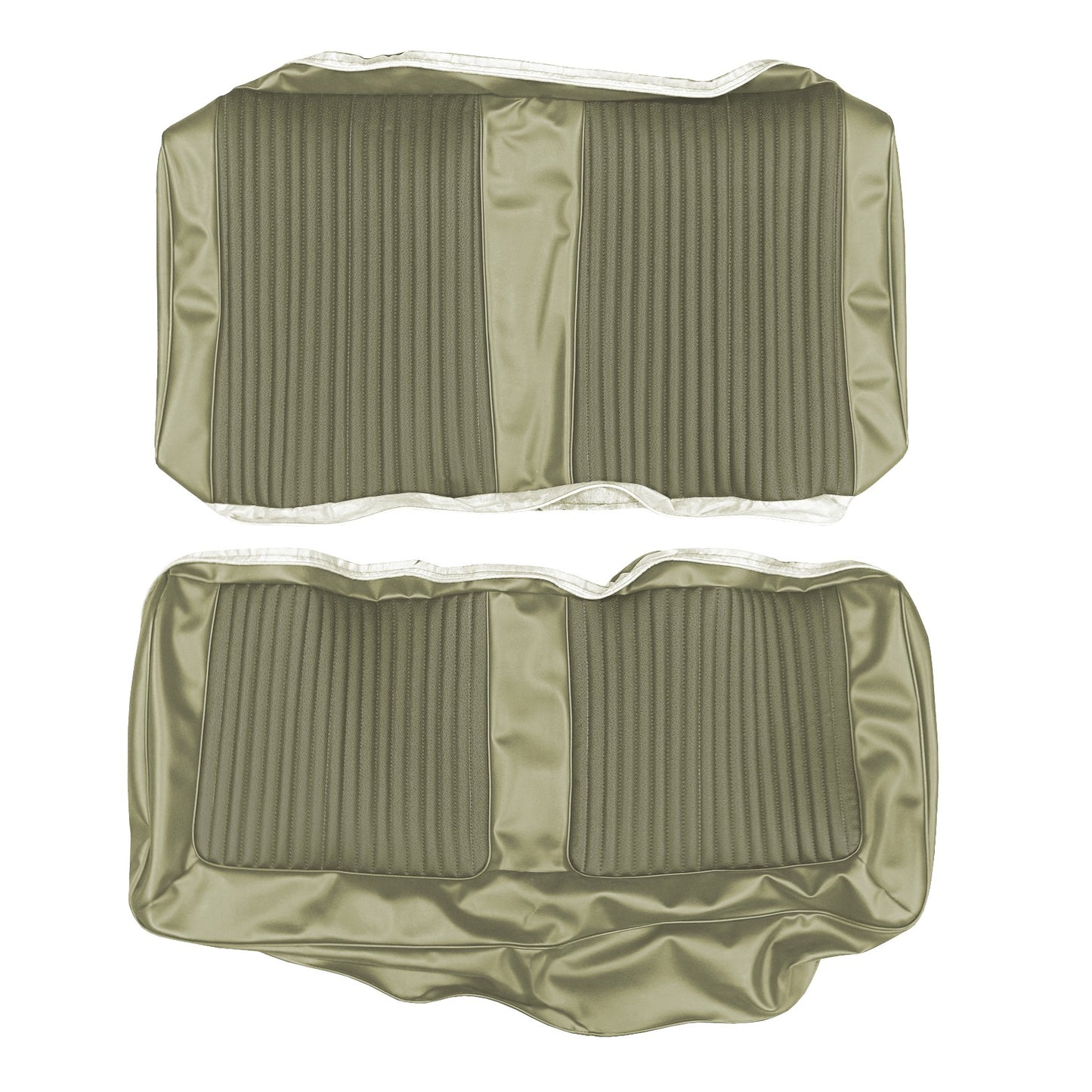 66 BELVEDERE II CONVERTIBLE REAR UPHOLSTERY - GREEN/CITRON