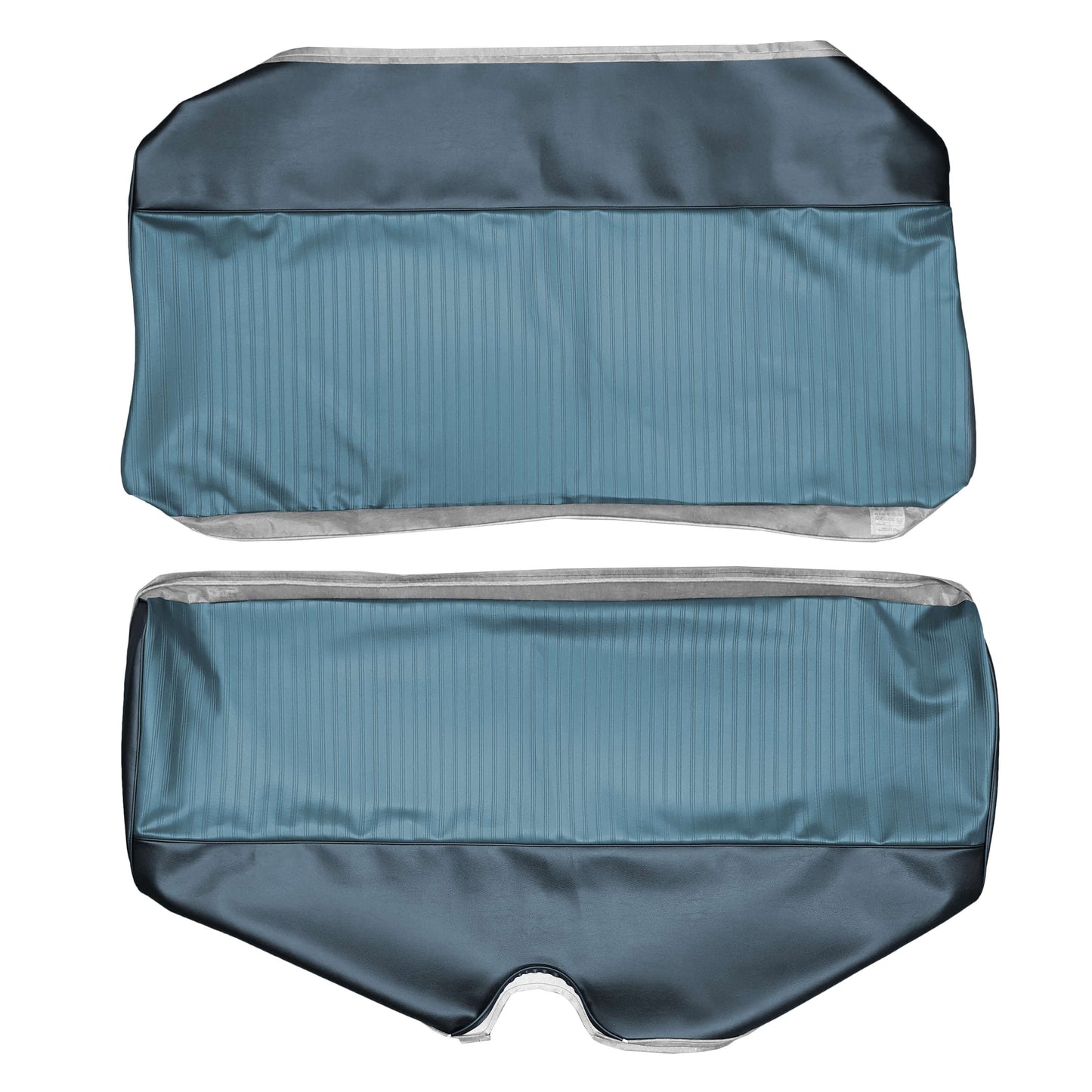 69 DART SWINGER HARDTOP REAR UPHOLSTERY - LIGHT BLUE/DARK BLUE
