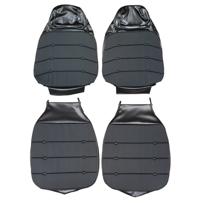 71 CHARGER SE BUCKET SEAT CLOTH UPHOLSTERY - SRM BLACK RIBBED CLOTH/BLACK