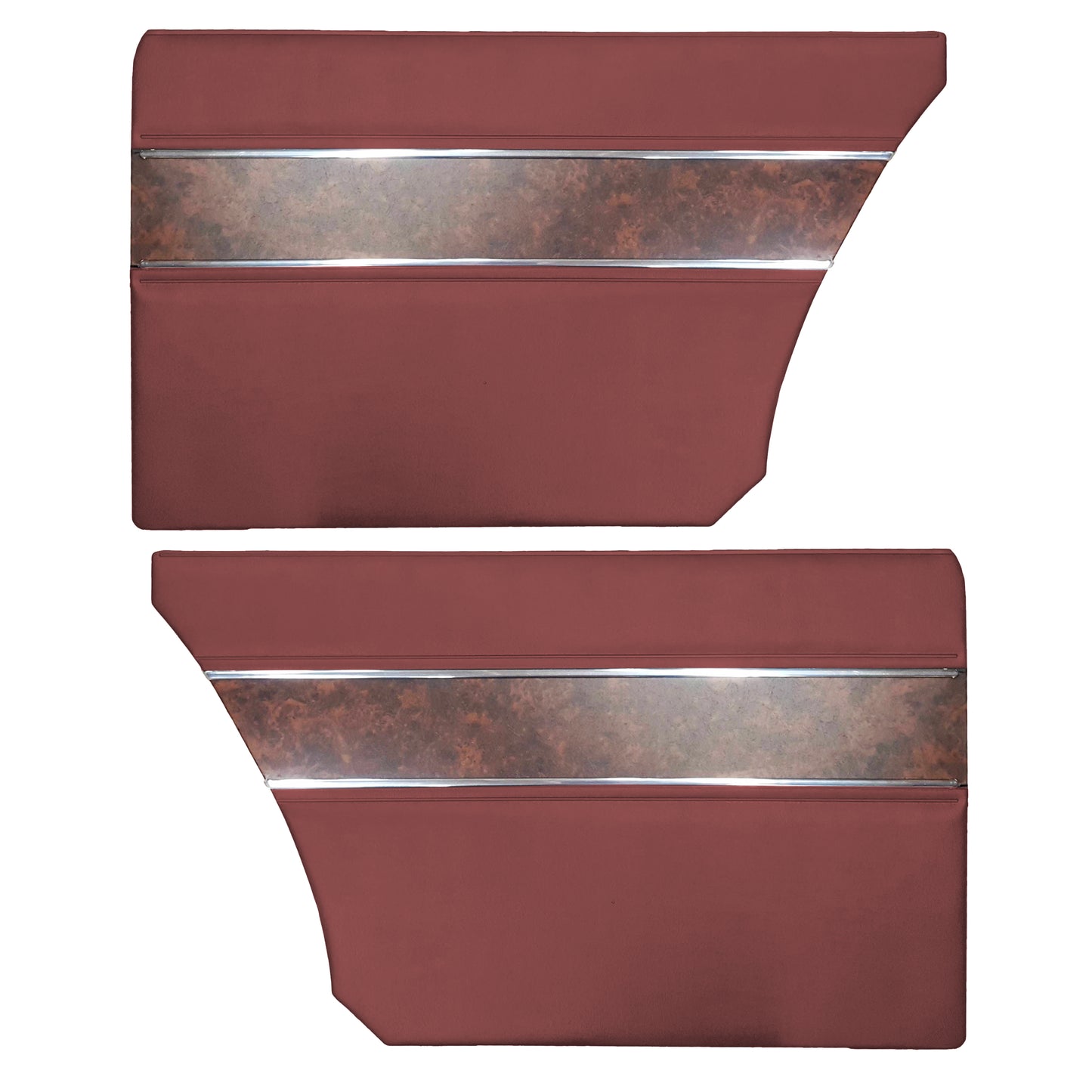 68 BARRACUDA "DELUXE" HARDTOP REAR PANELS - MAROON