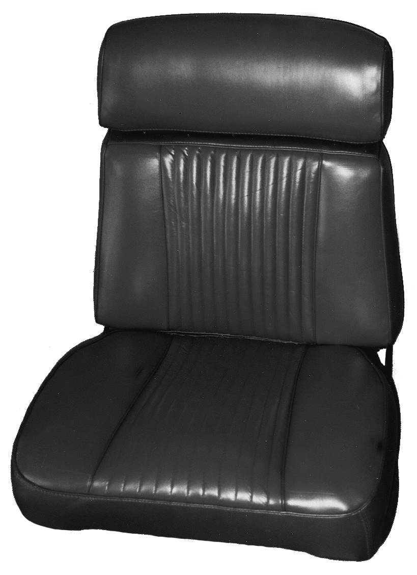 66 CHRYSLER 300 RECLINE BUCKET LEATHER UPHOLSTERY- BLACK