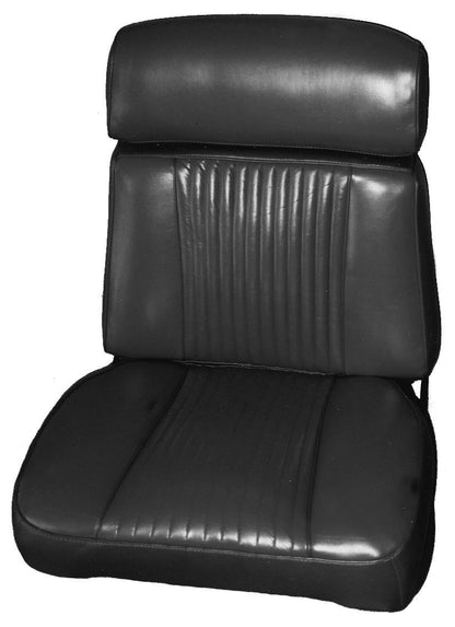 66 CHRYSLER 300 RECLINE BUCKET LEATHER UPHOLSTERY- BLACK