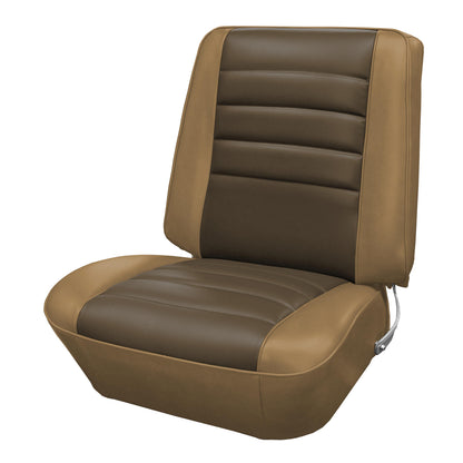 65 CHEVELLE/MALIBU BUCKET SEAT UPHOLSTERY - SRM BROWN/SRM SADDLE