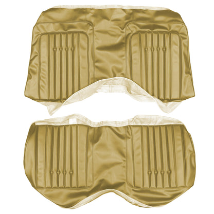 71 'CUDA/GRAN COUPE HTP REAR 'LEATHER STYLE' UPHOLSTERY - EMBER GOLD