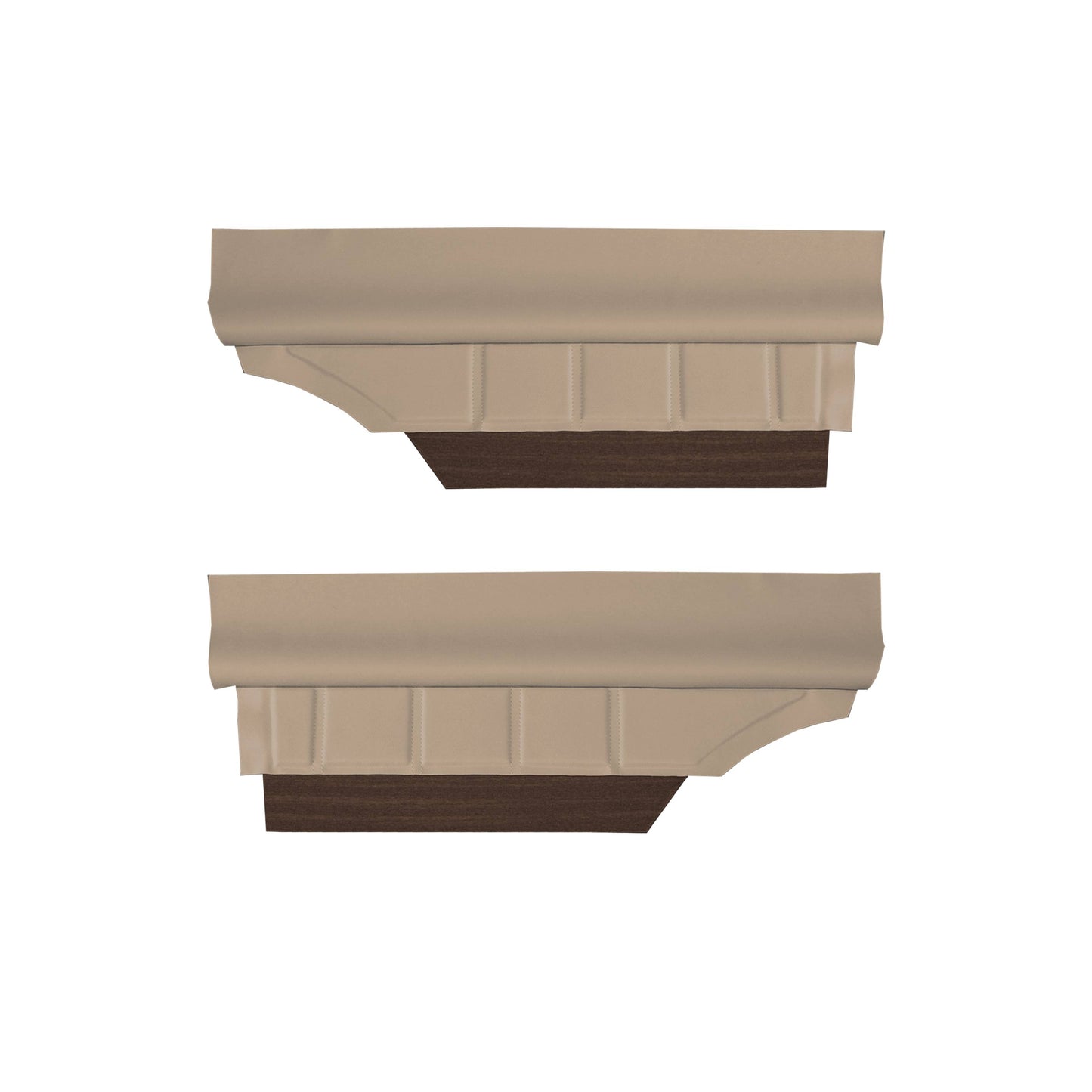 72 SKYLARK/GS "DELUXE" SPORT COUPE REAR PANELS W/ WOODGRAIN (UNASSEMBLED) - SRM SANDALWOOD