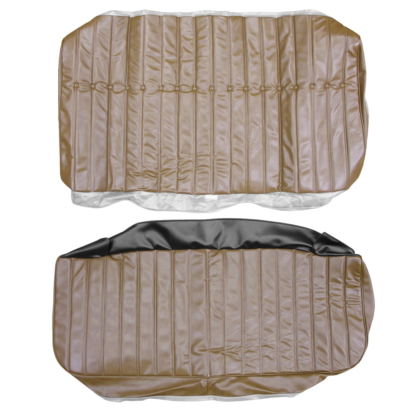 72 MONTE CARLO HARDTOP REAR UPHOLSTERY - SADDLE