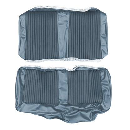 66 BELVEDERE II CONVERTIBLE REAR UPHOLSTERY - NAVY/LIGHT BLUE